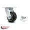 Service Caster 4 Inch Rubber on Aluminum Swivel Caster with Roller Bearing and Swivel Lock SCC SCC-30CS420-RAR-BSL - alternate 2